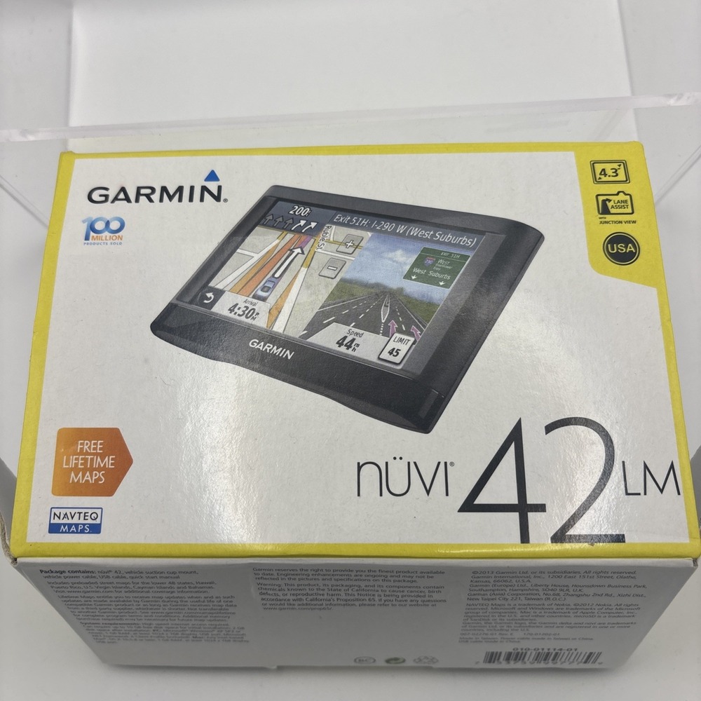 Garmin Nuvi 42LM 4.3-inch Lane Assist Portable Vehicle GPS w/Lifetime Maps